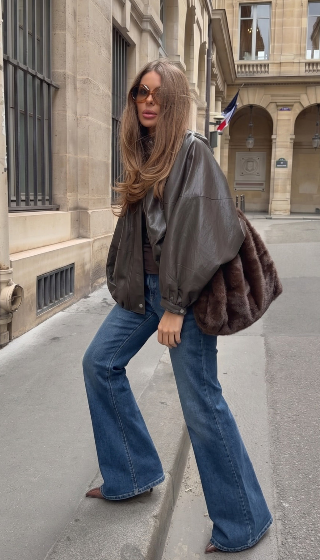 JEANS WIDE LEG AZUL