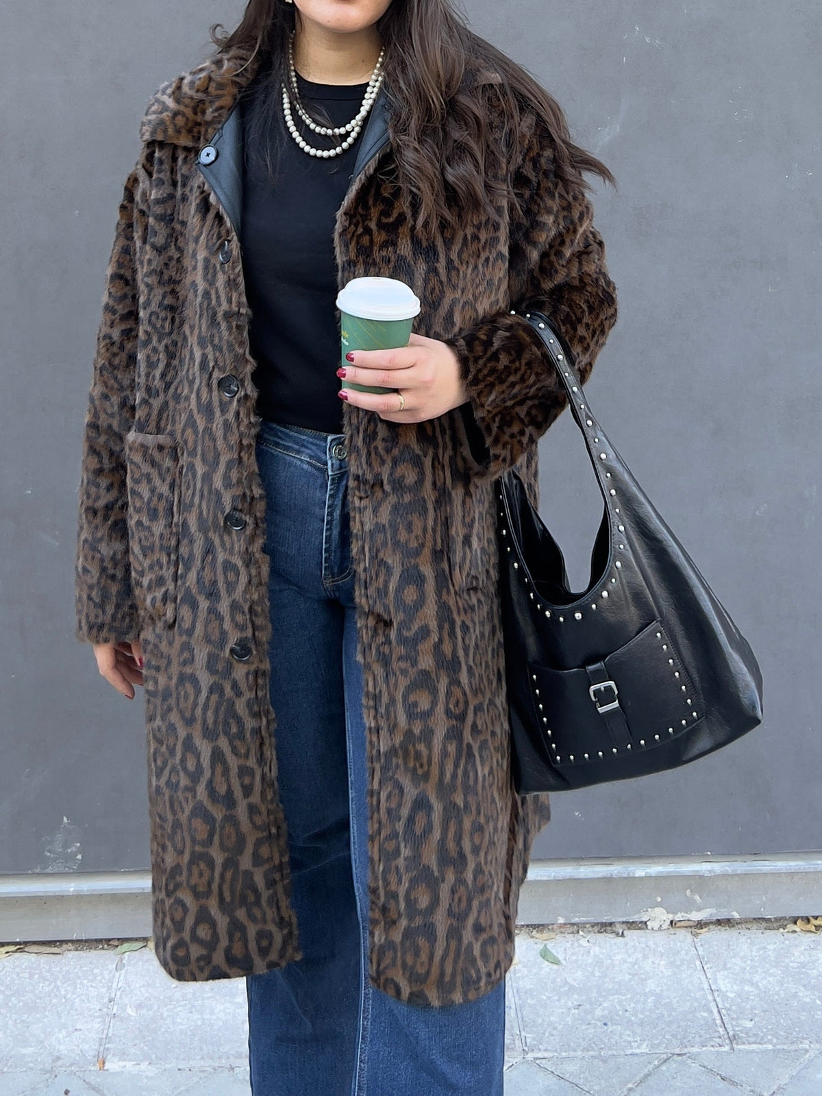 ABRIGO REVERSIBLE ANIMAL PRINT