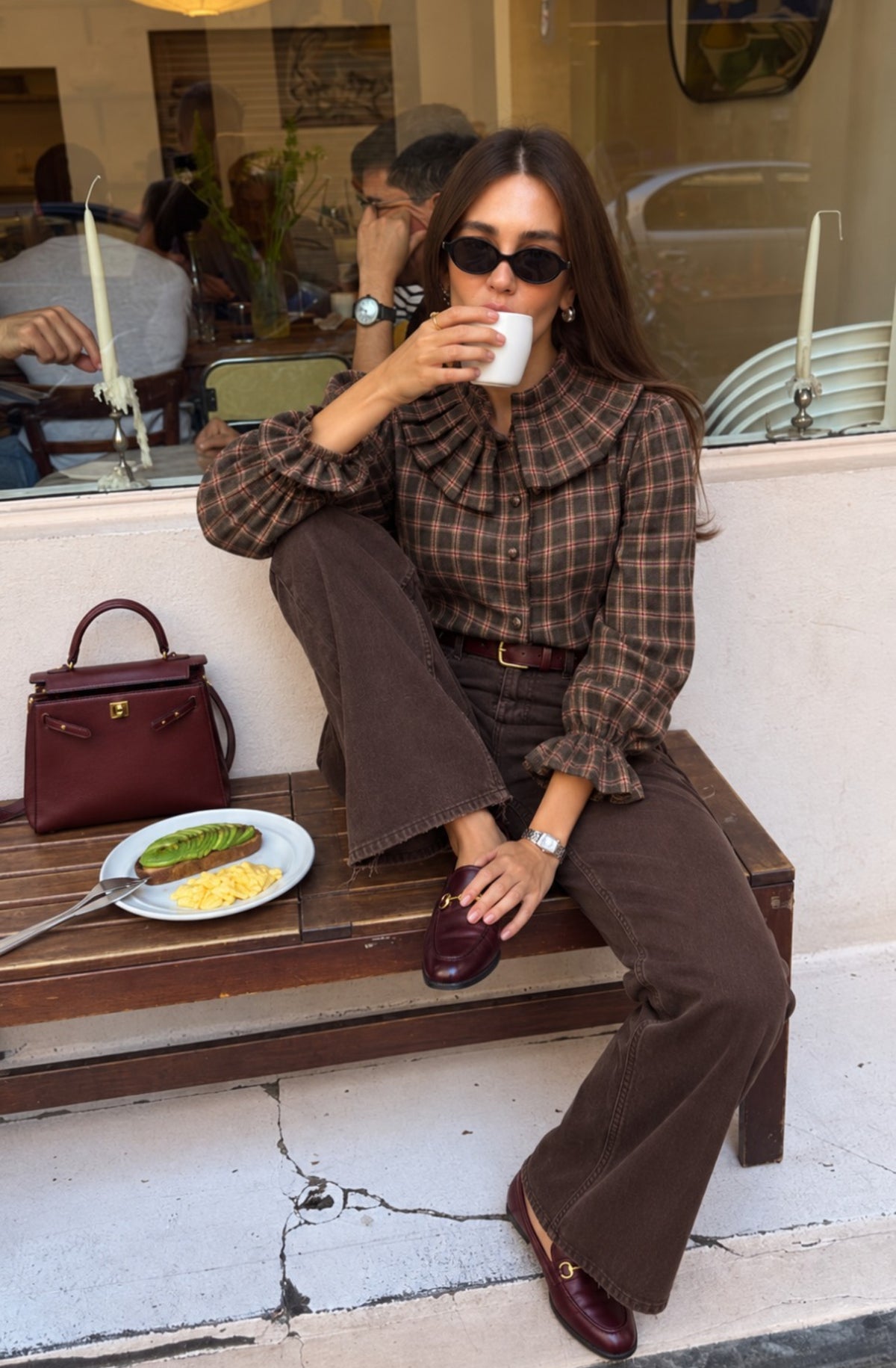 CAMISA CAMILA CUADROS MARRÓN