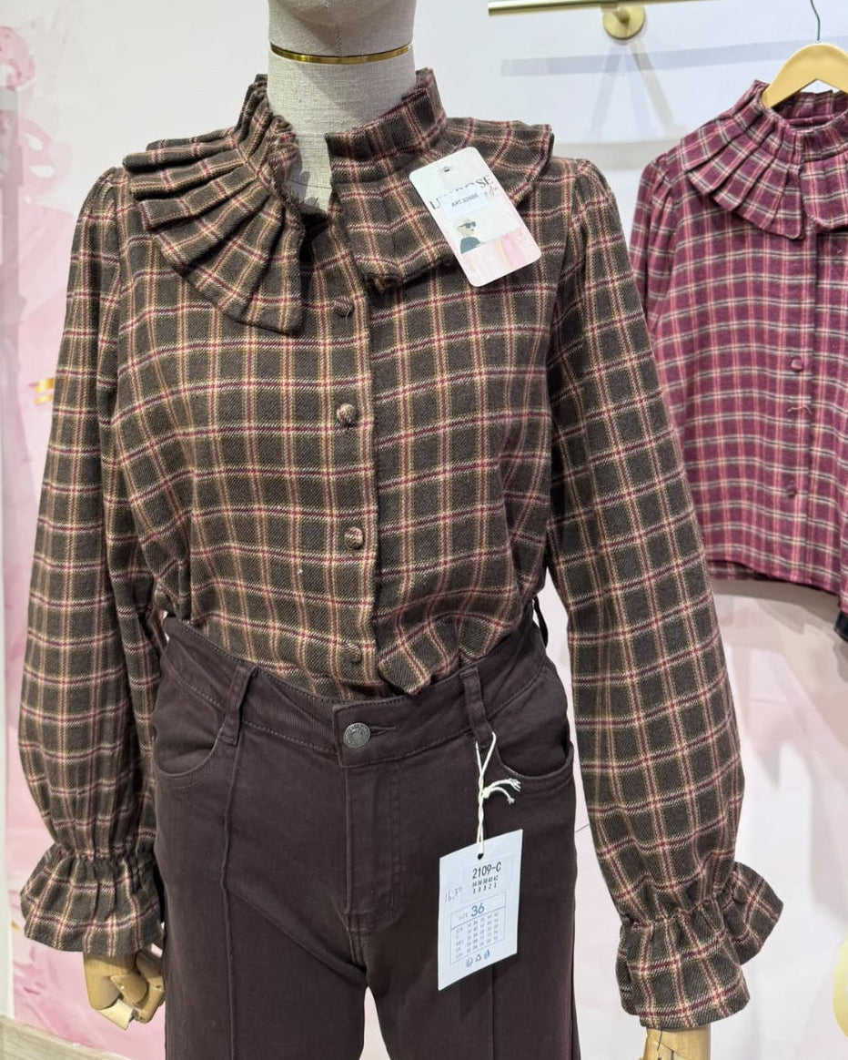 CAMISA CAMILA CUADROS MARRÓN