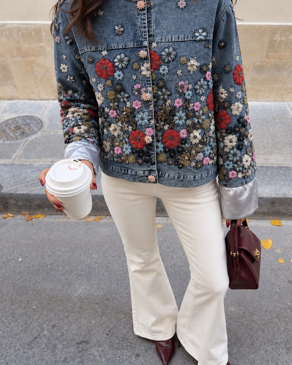 CHAQUETA SHERLYN PREMIUM CON PEDRERÍA AZUL VAQUERO