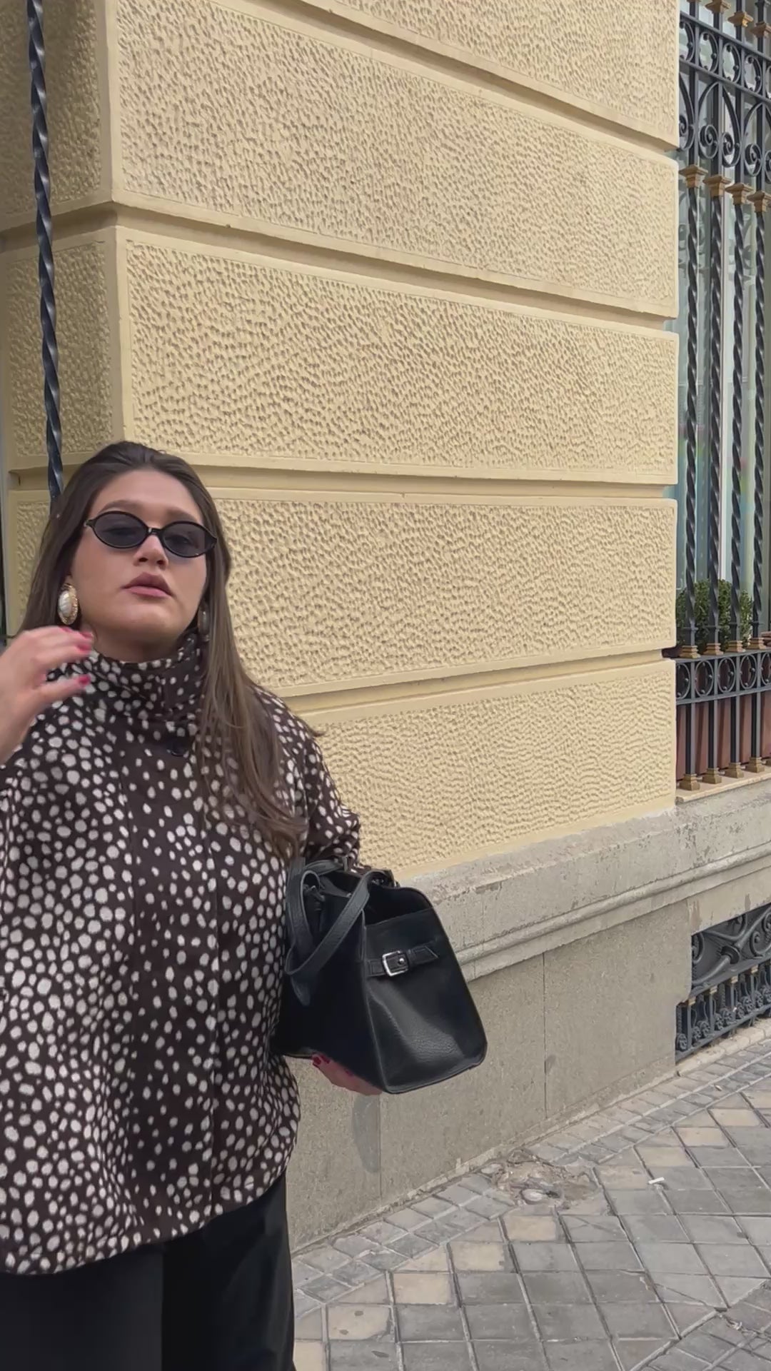ABRIGO MARRÓN ESTAMPADO BAMBIE